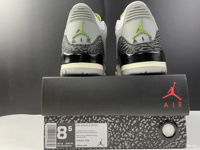 Cheap TBK 3 Air Jordan Chlorophyll Retro 136064-006 0814